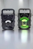 Taşınabilir Bluetooth Hoparlör Led Işıklı Uzun Pil Ömrü thumbnail 3