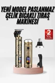 Profesyonel Saç Sakal Vücut Kulak ve Burun Tıraş Makinesi 3 Başlıklı thumbnail 1