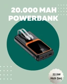 Dijital Ekranlı 20.000 mAh Powerbank | 22.5W Hızlı Şarj + Çoklu Bağlantı Seçeneği - 2