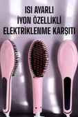 Saç Düzleştirici Tarak Isı Ayarlı Yıpranma Önleyici Düzleştirici Fön Tarak - 1