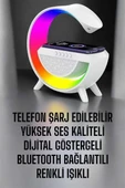 Android Uyumlu Akıllı Bluetooth Hoparlör Kablosuz Şarj Cihazı Standı thumbnail 4