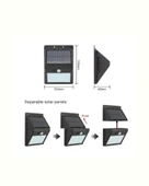 Hareket Sensörlü Solar Lamba | 120° Algılama Açısı, 3-4 Metre Mesafe, Suya Dayanıklı LED - 4