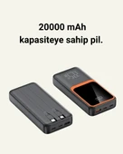 Dijital Ekranlı 20.000 mAh Powerbank | 22.5W Hızlı Şarj + Çoklu Bağlantı Seçeneği - 2