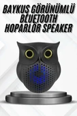 Bluetooth Hoparlör TWS Kablosuz RGB Işıklı Dekoratif Taşınabilir Baykuş - 1