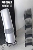 4 Taraklı Profesyonel Şarjlı Saç ve Sakal Kesme Tıraş Makinesi Seti thumbnail 2