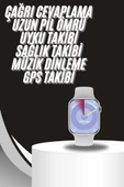 Akıllı Saat Gümüş Kasa Bluetooth Kulaklık Hediyeli Çok Fonksiyonlu İkili Set - 2
