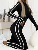 Kadın Uzun Kollu önden Fermuarlı şardonlu Dalgıç Tulum - 2