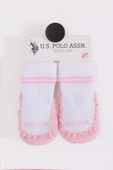 U.S. Polo Assn Çarık Çorap USB2800 Beyaz-Pembe - 1