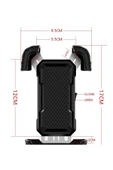360° Derece Ayarlanabilen Gidon Bağlantılı Bisiklet Motosiklet İçin Abs 4-7.8″ İnç Telefon Tutucu thumbnail 7