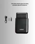 Ultra İnce Elektrikli Tıraş Makinesi | USB Şarjlı ve Su Geçirmez - 4
