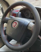 DİKİŞLİ DİREKSİYON KILIFI SİYAH DERİ KIRMIZI DİKİŞLİ FIAT DUCATO FOTODAKİ DİREKSİYON İÇİN thumbnail 1