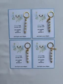 72 Adet Beyaz Renk İsme Özel İlk Dişim Çıktı Diş Partisi Diş Buğdayı Hatırası Hediyelik Anahtarlık - 3