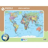 Blue Focus 72 Parça Dünya Haritası Frame Puzzle - 1