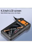 Ekranlı 3 Kameralı 10 Mt Hafıza Kart Destekli Sert Kablo Yılan Endoskop Kamera 8 Mm 4.3 Inc - 4