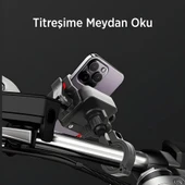 Gidon Bağlantılı 360° Derece Ayarlanabilir 3.5”-7.2” Uyumlu Motosiklet Bisiklet Telefon Tutucu thumbnail 4