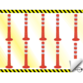 LOREX LR-0125 75cm Esnek Delinatör 10lu Paket - 1