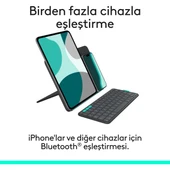 Logitech Flip Folio iPad Pro 13 inç (M4), iPad Air 13 inç (M2 ve M3) ile Uyumlu Türkçe Klavyeli Tablet Kılıfı, Siyah thumbnail 3