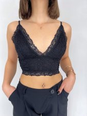 GO ON OUTFIT Kadın Dantelli Büstiyer Atlet GOON127 - 2