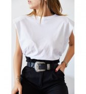 GO ON OUTFIT Kadın Vatkalı Basic T-Shirt GOON88 - 3