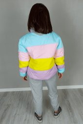 GO ON OUTFIT Kadın Lila Pastel Renkler Şişme Mont GOON43 - 5