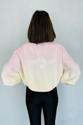 GO ON OUTFIT Kadın Pembe Batik Looney Tunes Baskılı Uzun Kol Sweatshirt - 4