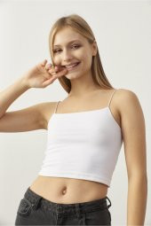 Beyaz İp Askılı Büstiyer - 2