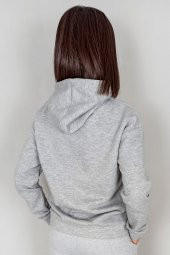 GO ON OUTFIT Kadın Gri Kanguru Cepli Sweat - 4