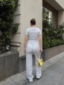 Düğme yakalı gri alt üst takım s3943 thumbnail 6