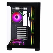 GameBooster Sea View GB-G2851BB USB 3.2 ARGB ATX Mid Tower Siyah Kasa thumbnail 2