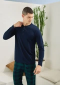 Ekose Desen Pamuk Erkek Pijama Takım - 1