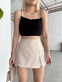 Tek yırtmajlı şort etek thumbnail 1