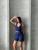 Şortlu keten takım s255014 thumbnail 3