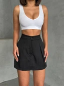 Çizgili şort etek thumbnail 3