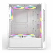 GameBooster GB-T005MW USB 3.2 RGB ATX Mid Tower Beyaz Kasa thumbnail 2