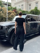 Düğme yakalı siyah alt üst takım s3943 thumbnail 4