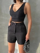 Şortlu keten takım s255014 thumbnail 1