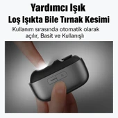 Type-C Şarjlı Elektrikli Tırnak Bakım Seti  LED Işıklı, Değiştirilebilir Başlıklar, Uzun Pil Ömrü - 4