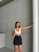 Çizgili şort etek thumbnail 6