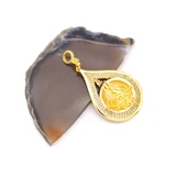 Altın Kaplama Tuğralı Kolye Ucu TGR-719 thumbnail 4