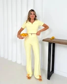 V aksesuarlı ottoman takım sarı s255850 thumbnail 1