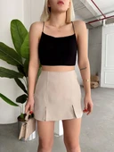 Çift yırtmaklı şort etek thumbnail 5