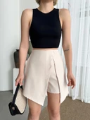 İki düğmeli şort etek S24046 thumbnail 3