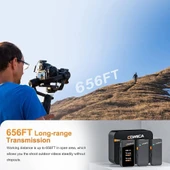 Comica Vimo C3 (2) Kanallı Mini Kablosuz Yaka Mikrofonu thumbnail 6