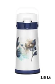 Porsima 161720-805 Çiçek Desenli Sıcak-Soğuk İçecekler İçin Pompalı Termos 1.8Lt thumbnail 3
