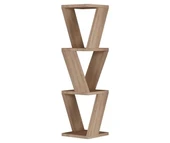 Köşe Duvar Rafı / Kitaplık Atlantik Çam 22x22x85 Modern Minimalist Köşe Duvar Rafı - 2