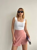 Kapaklı şort etek pudra s208 thumbnail 1