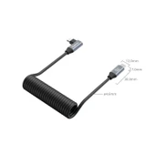 SmallRig 4792 USB-C (Düz) - USB-C (Açılı) Sarmal Veri Kablosu thumbnail 5