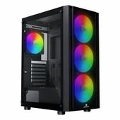 GameBooster Castle GB-A651B 600W USB 3.2 LED ATX Mid Tower Siyah Kasa thumbnail 1