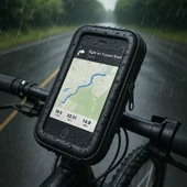 Su Geçirmez Telefon Tutucu Bisiklet & Motosiklet 6.7 inç Uyumlu, Dokunmatik Ekran, Kolay Montaj - 4