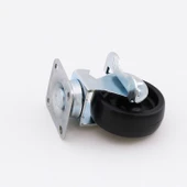 Tablalı Dönerli Frenli Mobilya Tekerleği 50 mm Siyah Metal Gövde Dayanıklı Taşıma Kapasiteli Teker thumbnail 4